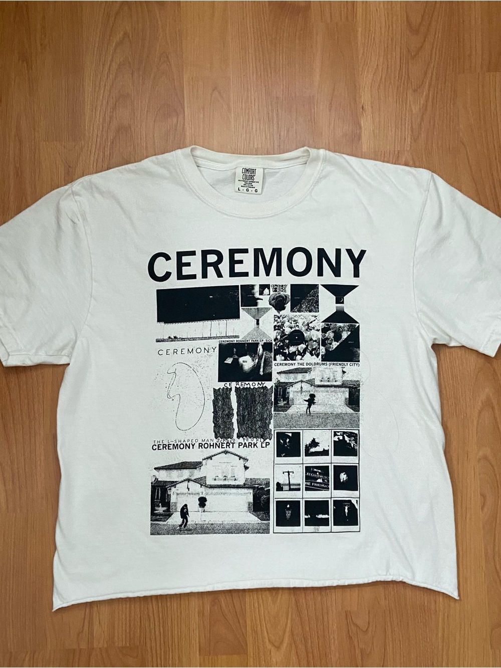 Ceremony Rohnert Park LP Hardcore Straight Edge Band Cropped Shirt Men’s Large